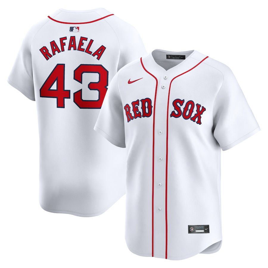 Men Boston Red Sox 43 Ceddanne Rafaela Nike White Home Limited Player MLB Jersey